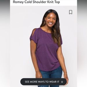 Purple knit top. Size M. Cotton and comfy!